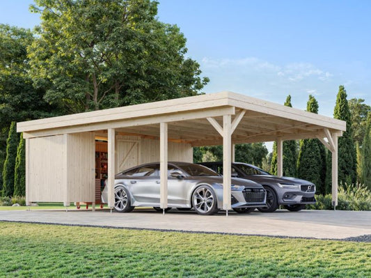 Přístřešek na auto Karl 40,6 m2 s úložným prostorem