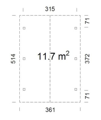 Přístřešek na auto Robert 11,7 m2