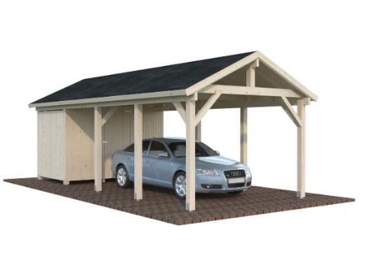 Přístřešek na auto Robert 23,1 m2 s úložným prostorem