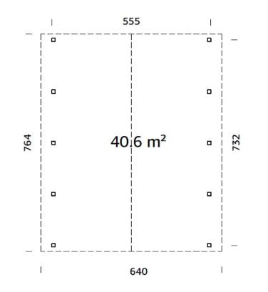 Přístřešek na auto Robert 40,6 m2