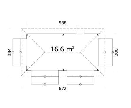 Prodejní stánek Bianca 16,6 m2 (čtyři prodejní okna)