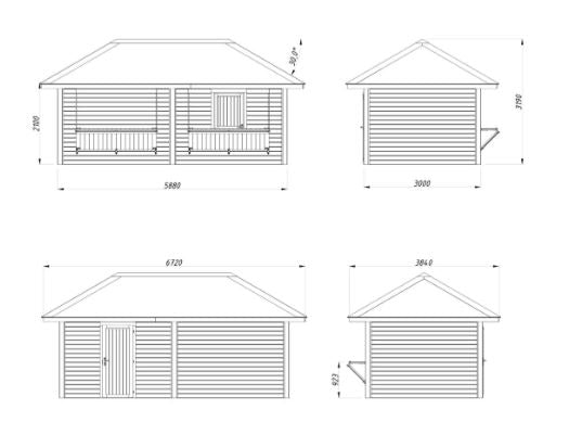 Prodejní stánek Bianca 16,6 m2 (dvě prodejní okna)
