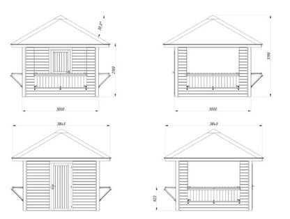 Prodejní stánek Bianca 8,3 m2 (tři prodejní okna)