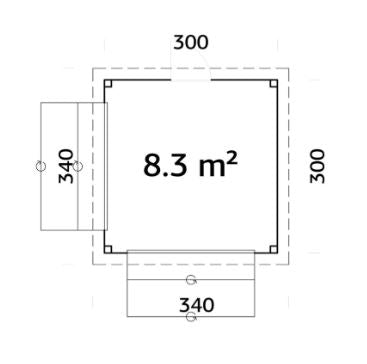 Prodejní stánek Lenna 8,3 m2 (dvě prodejní okna)