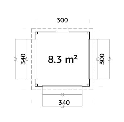 Prodejní stánek Lenna 8,3 m2 (tři prodejní okna)
