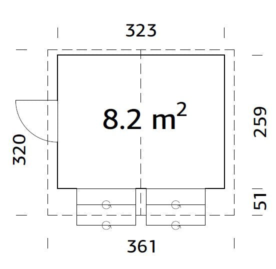 Prodejní stánek Stella 8,2 m2