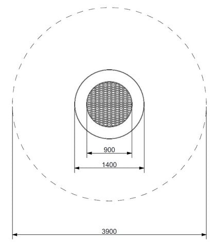 Zemní trampolína RADO - kruhová 1,4 m