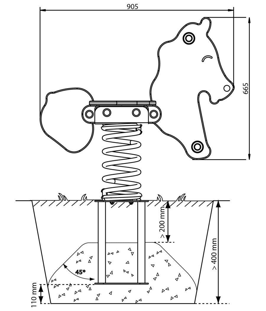 Houpačka pružinová - Horse