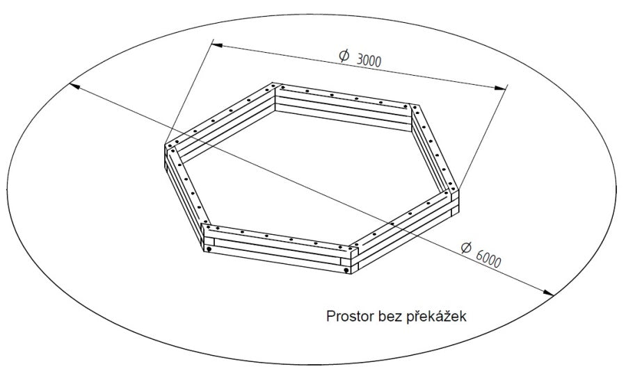 Monkeys písoviště Big - šestihranné 3m