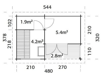 Sauna Sanna 11,5 m2