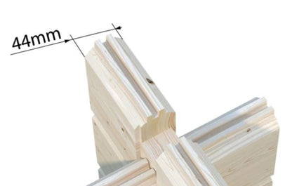 Sauna Sanna 12,8 m2 s posuvnými dveřmi