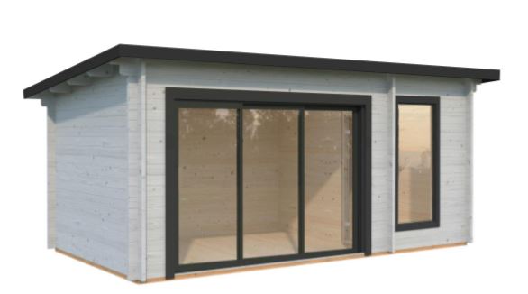 Sauna Sanna 12,8 m2 s posuvnými dveřmi