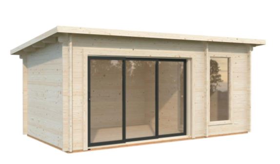 Sauna Sanna 12,8 m2 s posuvnými dveřmi