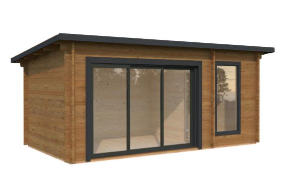 Sauna Sanna 12,8 m2 s posuvnými dveřmi