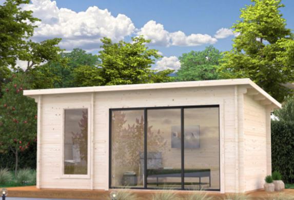 Sauna Sanna 12,8 m2 s posuvnými dveřmi
