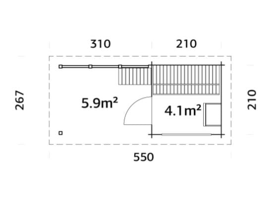 Sauna Sanna 4,1 + 5,9 m2
