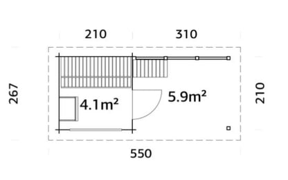 Sauna Sanna 4,1 + 5,9 m2