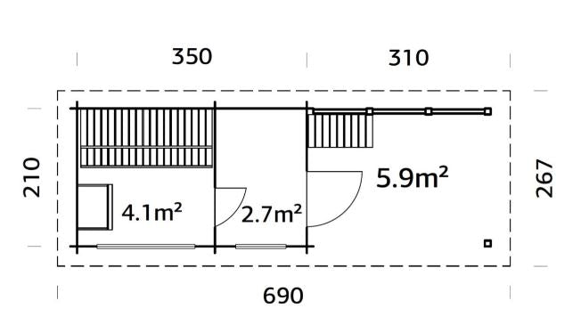 Sauna Sanna 6,8 + 5,9 m2