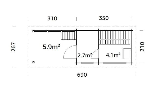 Sauna Sanna 6,8 + 5,9 m2