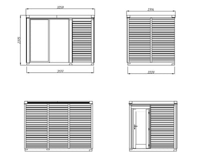 Sauna Sarah 3,8 + 2,1 m2