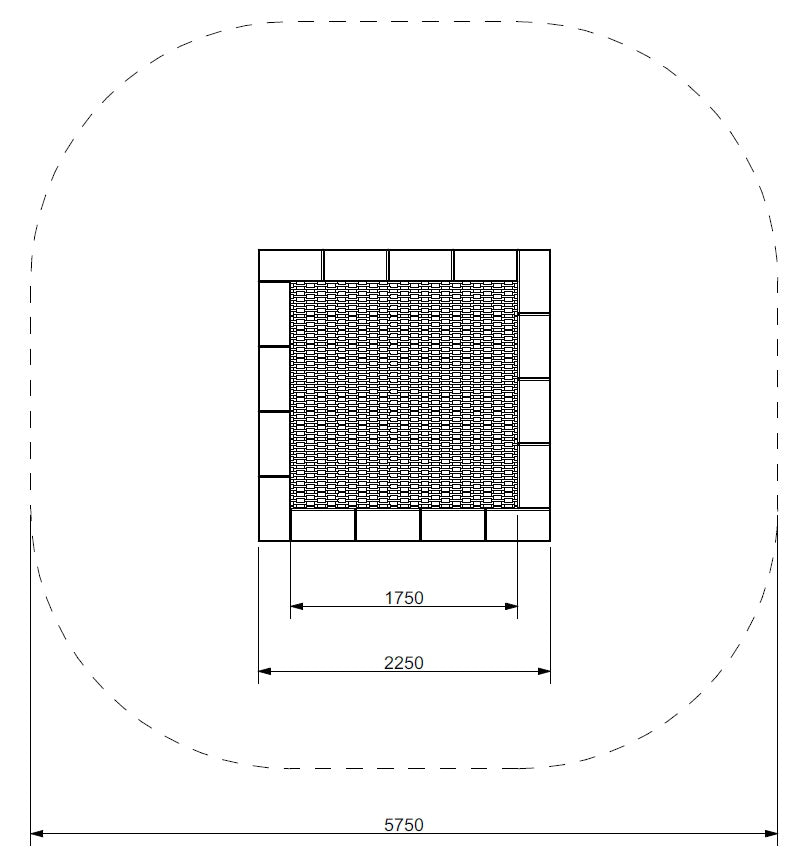 Zemní trampolína PAKO - čtvercová 2,25 m