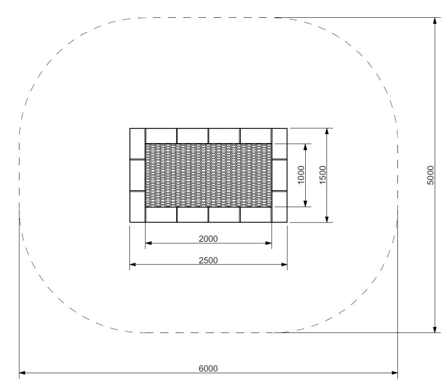 Zemní trampolína ORTA - obdelníková 1,5x2,5 m