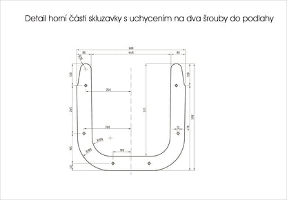 Skluzavka laminátová 5,2 m - zelená - nástup 2,5 m