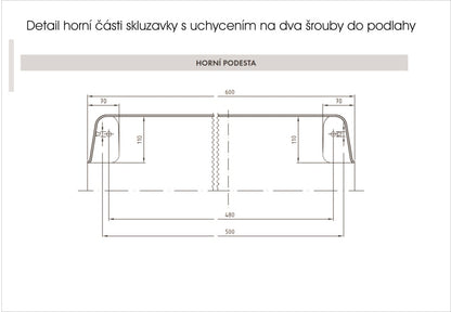 Skluzavka laminátová 5,2 m - zelená - nástup 2,5 m