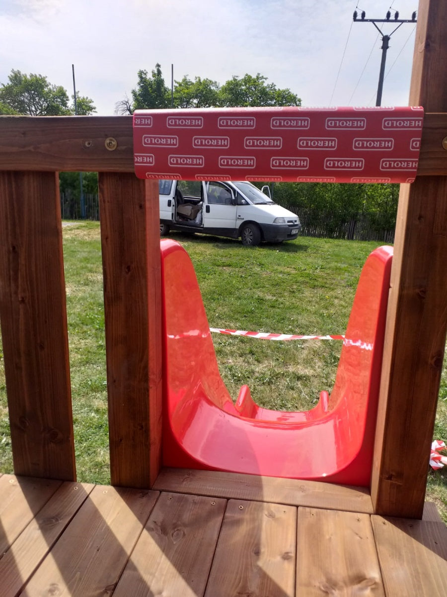 Skluzavka laminátová 2,5 m- červená - nástup 1 m