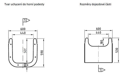 Skluzavka laminátová 3,2 m - modrá - nástup 1,5 m