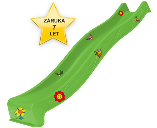 SKLUZAVKA Monkey´s Home Eko-Line přípojkou na vodu světle zelená 2,90 m 7 let záruka + dárek