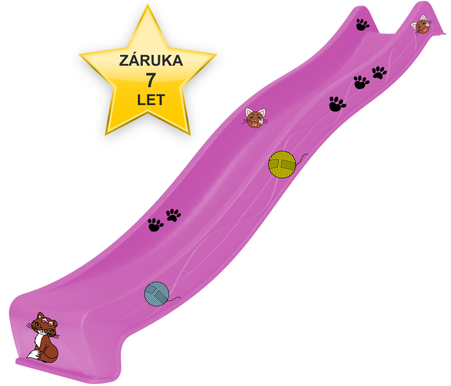 SKLUZAVKA Monkey´s Home Eko-line s přípojkou na vodu růžová 2,90m 7 let záruka + dárek