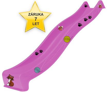 SKLUZAVKA Monkey´s Home Eko-line s přípojkou na vodu růžová 2,90m 7 let záruka + dárek