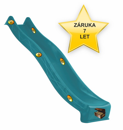 SKLUZAVKA Monkey´s Home Eko-line s přípojkou na vodu tyrkysová 2,90m 7 let záruka + dárek