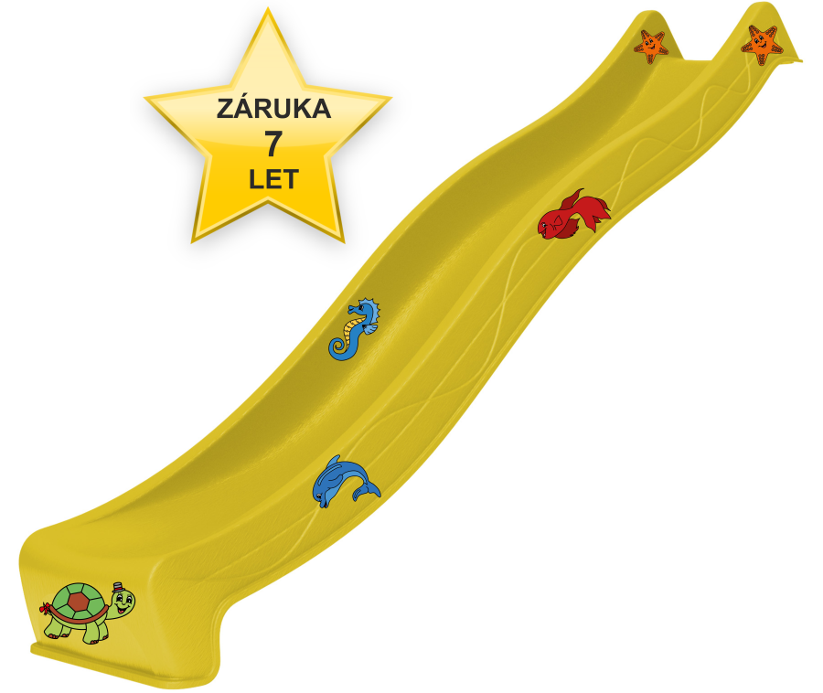 SKLUZAVKA Monkey´s Home Eko-Line s přípojkou na vodu žlutá 2,90 m 7 let záruka + dárek
