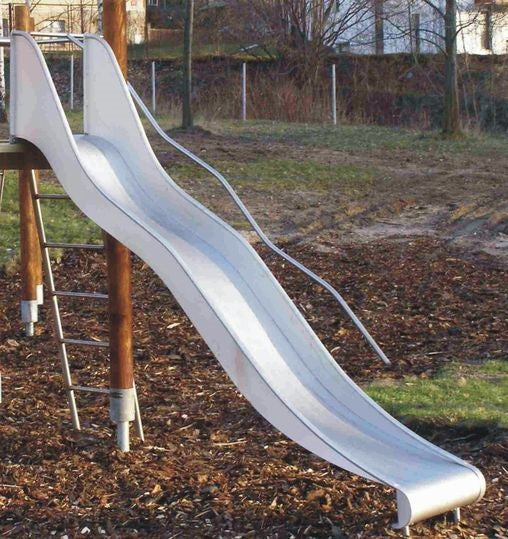 Nerezová skluzavka šíře 50 - pro výšku konstrukce 1,5m