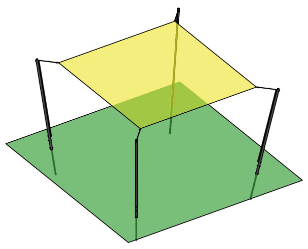 Stínění pro pískoviště 3x3 m