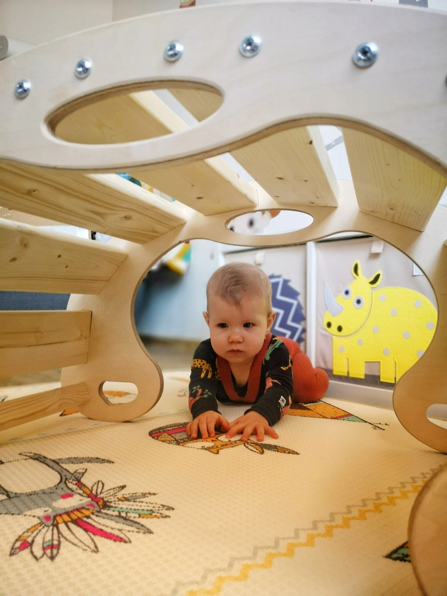Víceúčelová houpačka dřevěná montessori