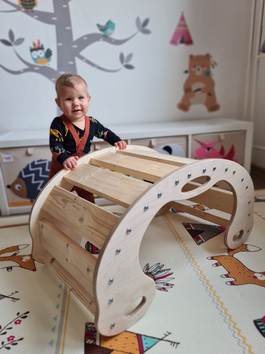 Víceúčelová houpačka dřevěná montessori