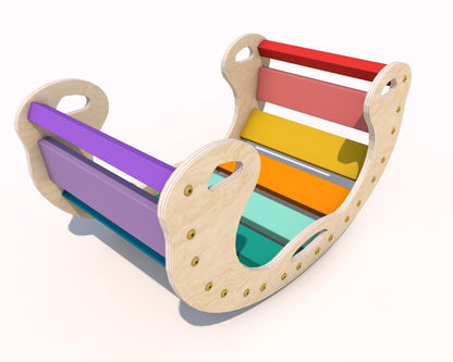 Víceúčelová houpačka dřevěná montessori