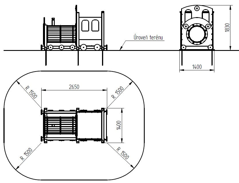 Vláček Mašinka z akátu