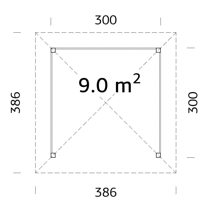 Zahradní altán Betty 9,0 m2