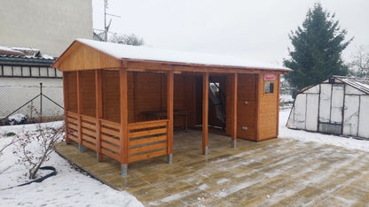 Zahradní Altán  HEROLD A3355 AAX Plus s boční stěnou  (3,1 + 14,1  m2)