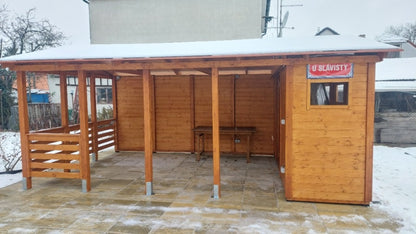 Zahradní Altán  HEROLD A3355 AAX Plus s boční stěnou  (3,1 + 14,1  m2)