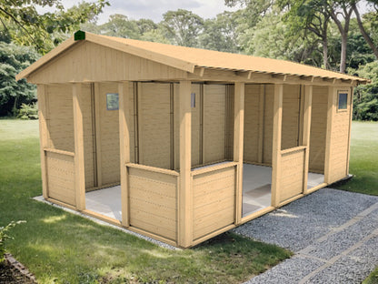 Zahradní Altán  HEROLD A3355 AX Plus s plnou boční stěnou 16,6 m2  (bez podlahy)