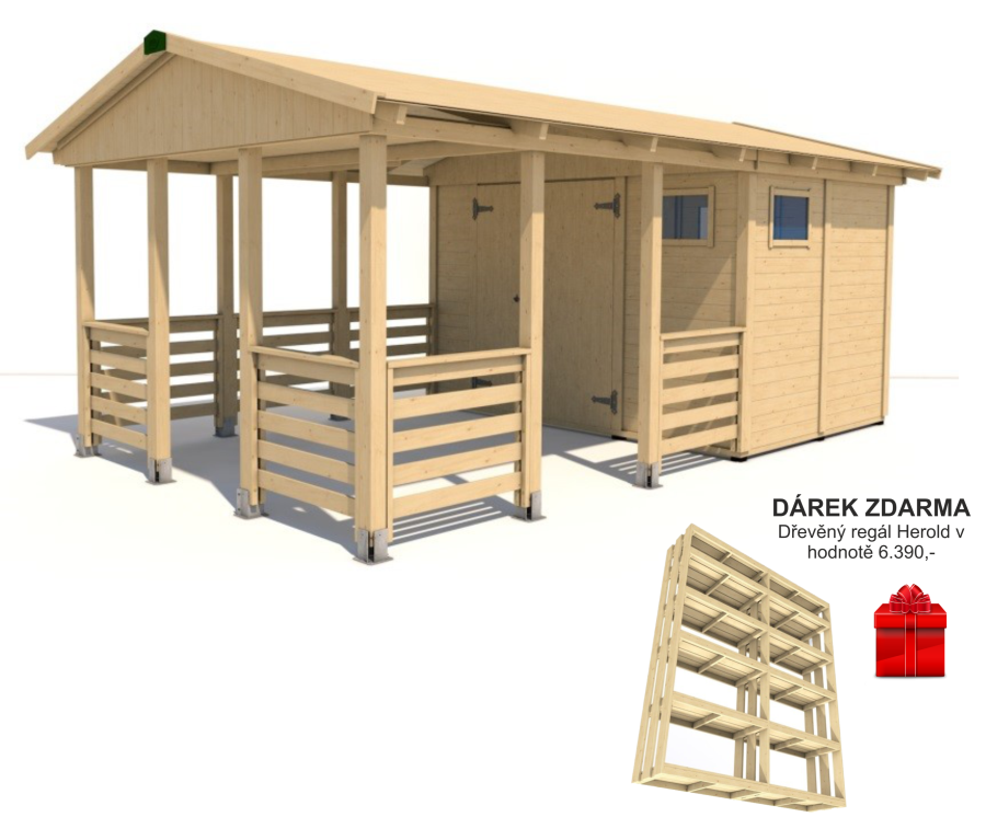 Zahradní altán Herold A3355 BX  (6,3 + 9,6 m2)