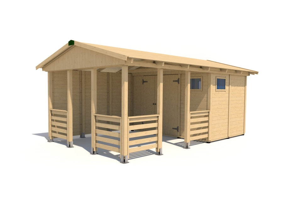 Zahradní altán Herold A3355 BX Plus s boční stěnou (6,3 + 9,6 m2)