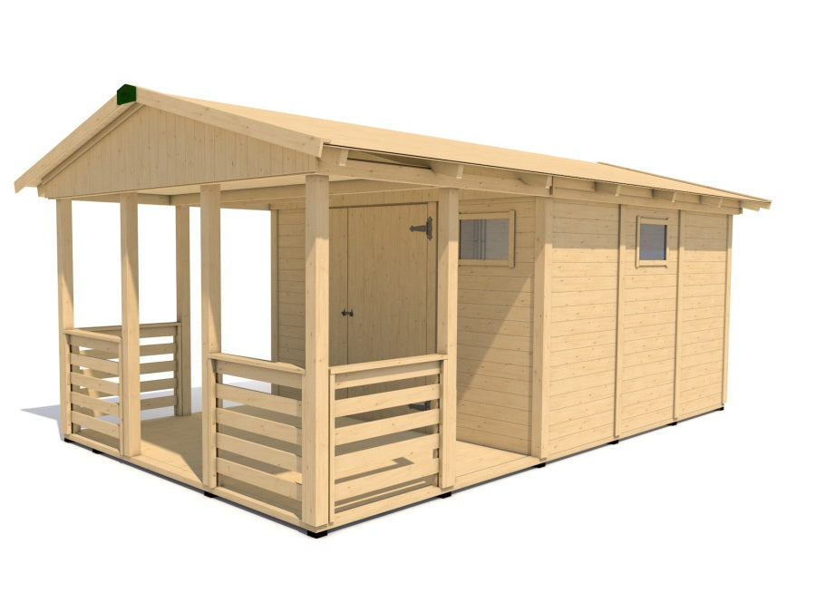 Zahradní altán Herold A3355 C s terasovou podlahou (9,6 + 6,3 m2)