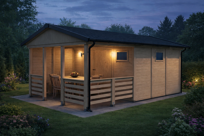 Zahradní altán Herold A3355 C X Plus s boční stěnou (9,6 + 6,3 m2)