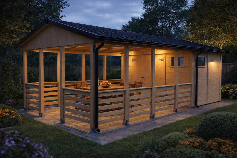 Zahradní altán Herold A3366 BX (6,3 + 12,6 m2)